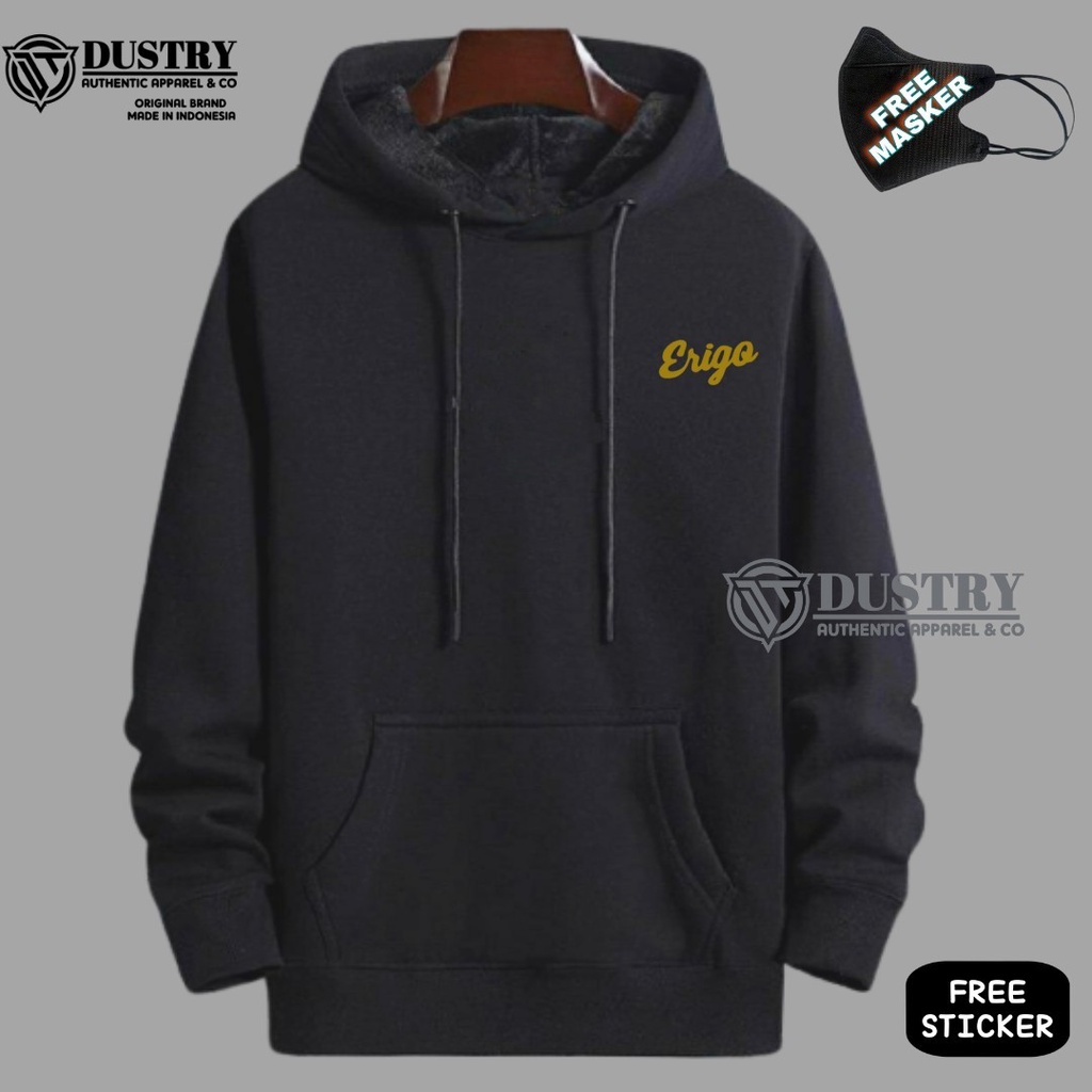 Jaket Pria Distro Terbaru 2023 Sweater Hoodie Cowok Keren Hodie Switer Pria Original ERIGO Lokal Brand Asli Jaket Hoodie Kekinian 2022 Sunmori Suwiter Laki Sweter Hoodi Dewasa Unisex Cewek Big Size Premium Warna Hitam Jumbo Bahan Tebal