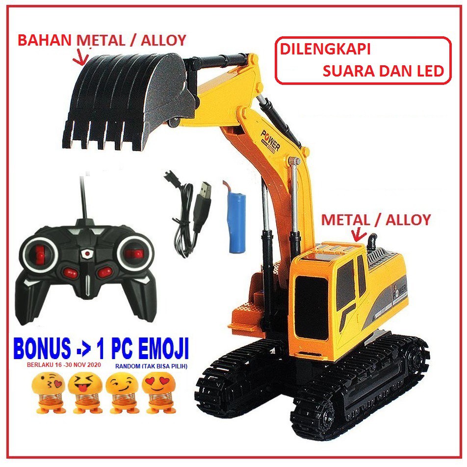 MAINAN ANAK 6 CHANNEL RC MOBIL TRUCK EXCAVATOR BELCO BEKO ALAT BERAT KONSTRUKSI KERJA BELKO REMOTE C