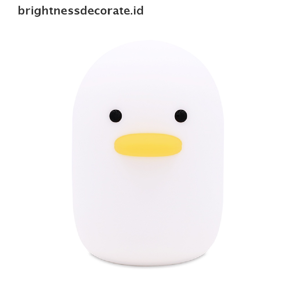 Lampu Malam Led Bentuk Bayi Bebek Bahan Silikon Dengan Sensor Sentuh