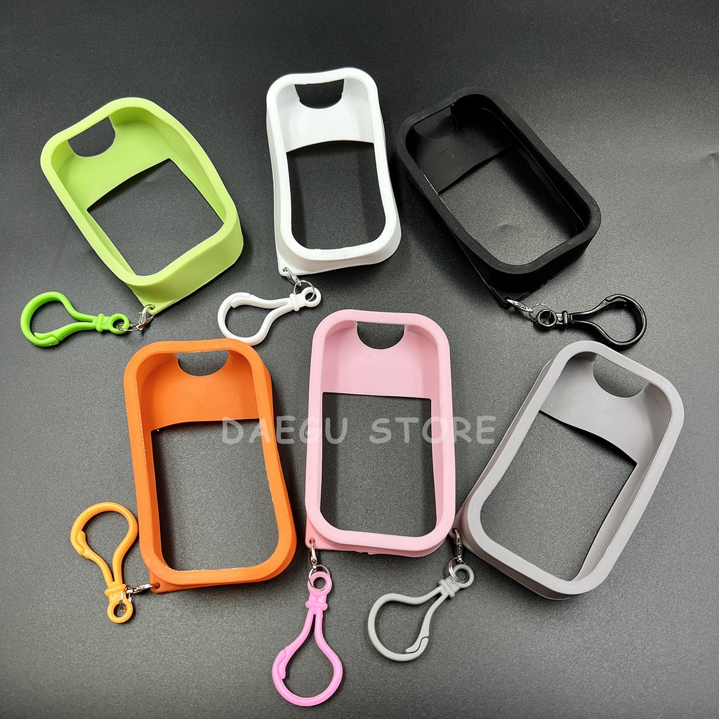 Silicone Case Botol Pocket Card Hand Sanitizer Spray + Gantungan