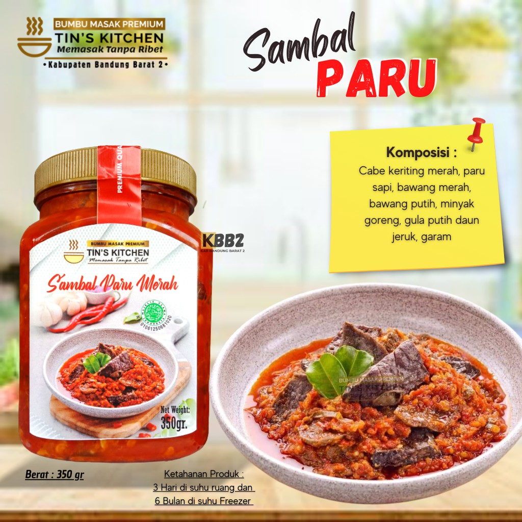 

Sambal Paru Tin's Kitchen Sambel Siap saji enak halal lezat pengganti lauk alami stok liburan