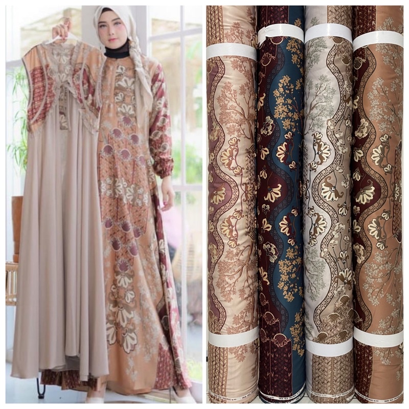 Bahan Kain Diorsilka Thalia Buton / kain silk / kain meteran murah / bahan gamis seragam