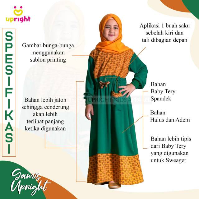 Ready gamis upright terry SML