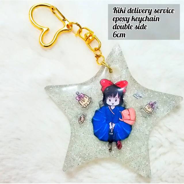 Gantungan kunci epoxy kiki delivery kiky delivery service anime double side epoxy