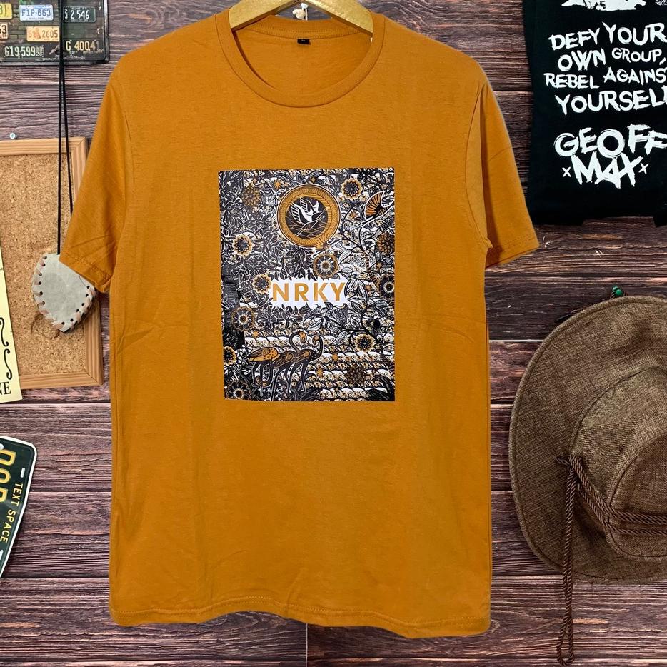 (READY) kaos distro pria NRKY BATIK ready size M L XL baju kaos cowok atasan pria
