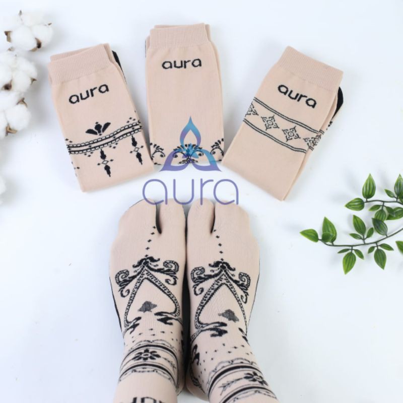 ( 12 Pasang ) kaos kaki jempol muslimah Aura