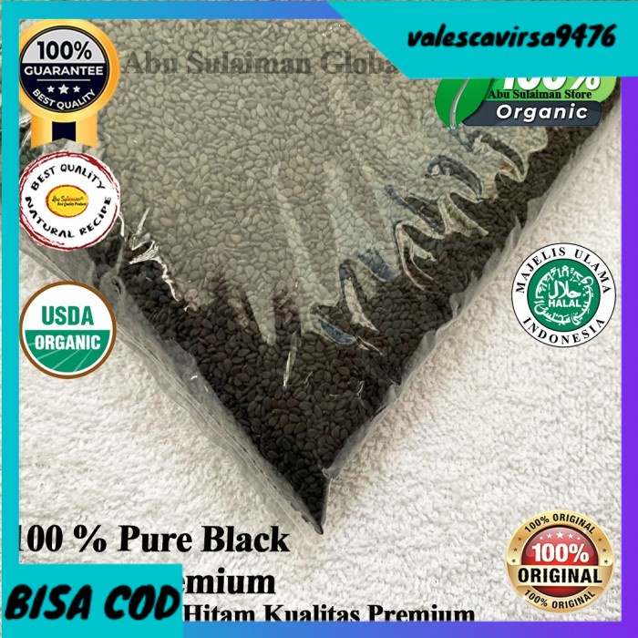 

⭐BISA COD⭐ Wijen Hitam Black Sesame 1 KG Biji WIjen Hitam Organik Premium HALAL