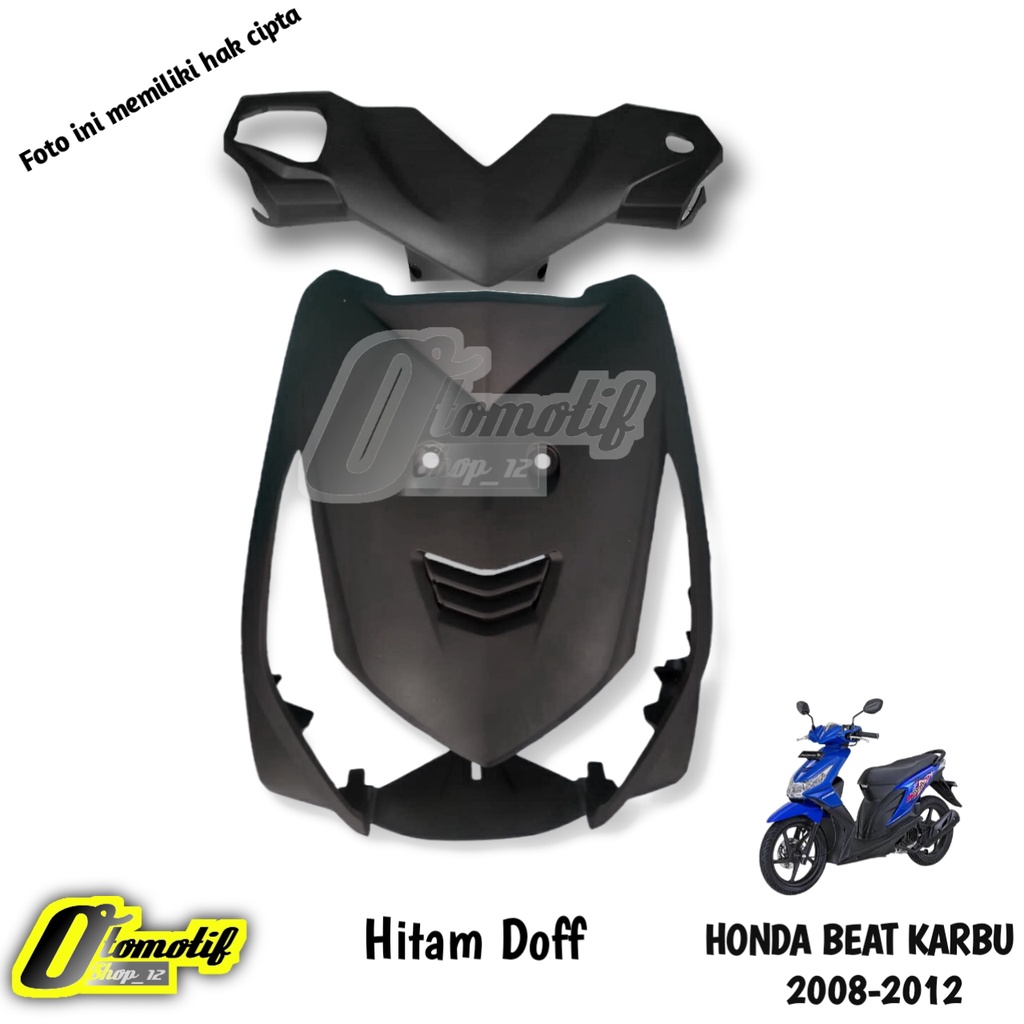 TAMENG DEPAN BEAT KARBU + BATOK KEPALA DEPAN BEAT KARBU WARNA HITAM DOFF