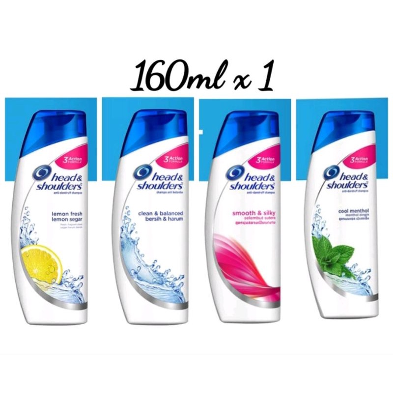 160ml shampoo sampo head & shoulder shampoo 160 ml exp 2027