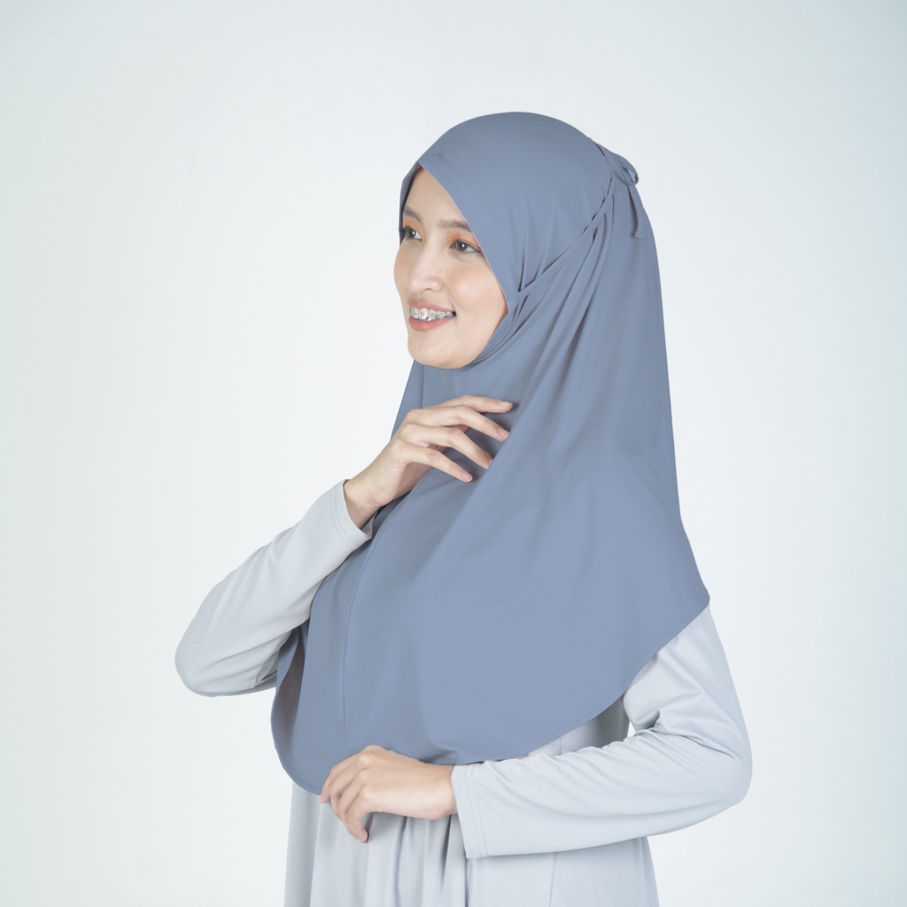 Jilbab instan Bergo Zaria Sabelya-Biru