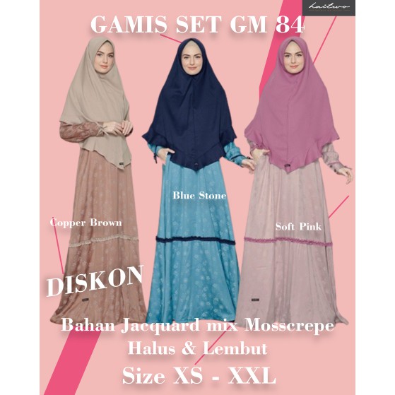 JUAL BAJU GAMIS WANITA SYARI/GAMIS GROSIR/GAMIS PREMIUM/BUSANA GAMIS MURAH/GAMIS SYARI HAITWO GM 84