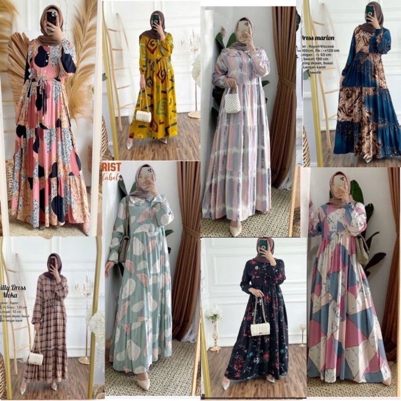 GAMIS RAYON VISCOSE BUSUI PREMIUM / GAMIS RAYON WANITA REMAJA TERBARU LD 110