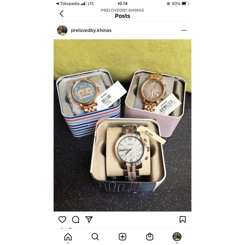 jam fossil boyfriend rosegold mocca nwt