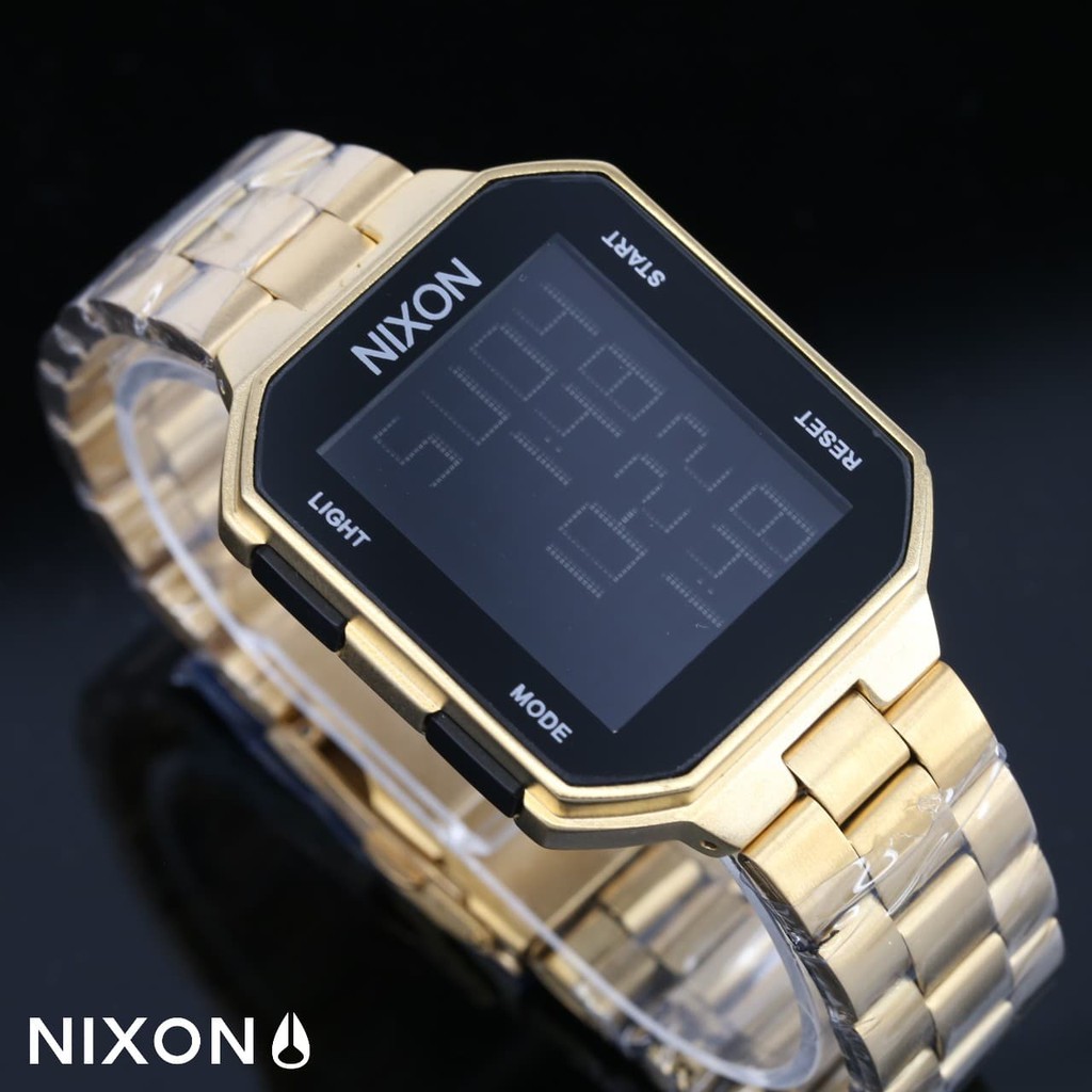 Jam Tangan Pria Cowok Murah Nixon Digital Rantai Gold