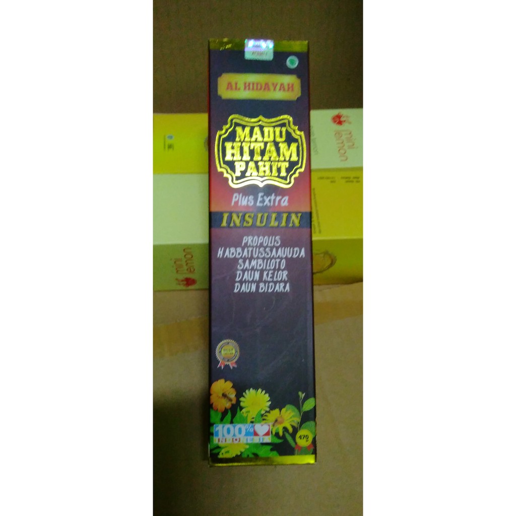 

Al Hidayah Madu Hitam Pahit plus Insulin Propolis Habbat Daun Kelor