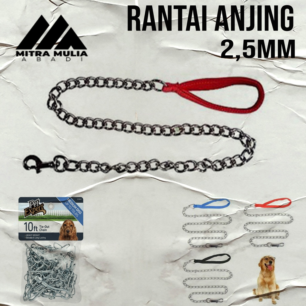 RANTAI ANJING / RANTAI HEWAN STAINLESS 2,5 MM x 1,5 METER