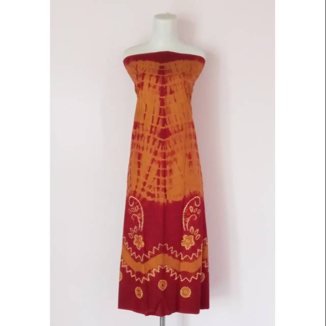 Kain Sasirangan merah bata murah