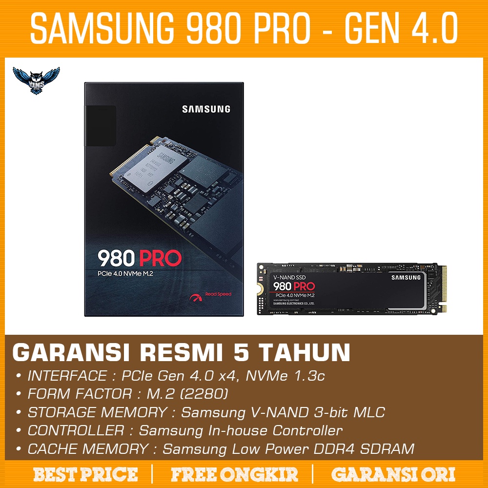 SSD SAMSUNG 980 PRO 1TB - PCIE 4.0 NVME | SSD M.2 NVMe Gen 4 x4