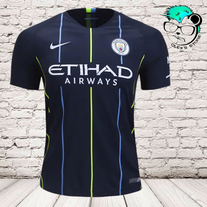 Olexs Jersey Bola Man City Away 2018-19 Lengan Pendek Terbaru