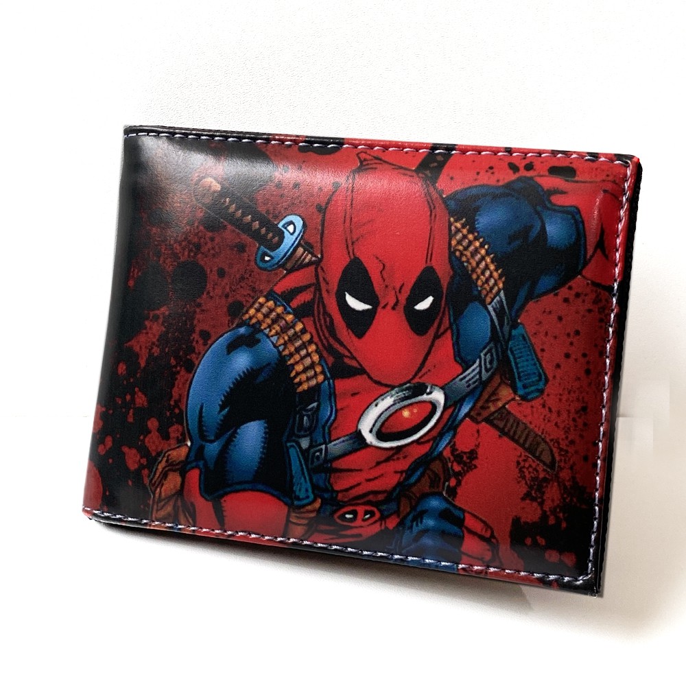 SHOPEE 6.6 SUPER SALE!! Dompet Anak Laki Laki Dompet Karakter Deadpool Kulit Sintetis Terbaru