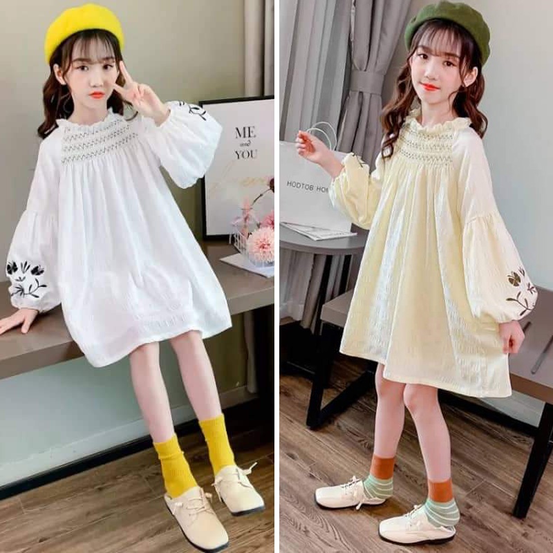 Dress Anak Perempuan Hand Ball Butterfly YELLOW/WHITE