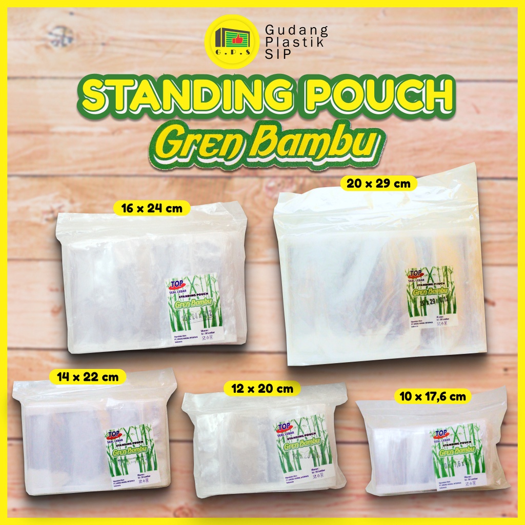 PLASTIK STANDING POUCH 14X22 CM / PLASTIK KLIP BERDIRI ISI 50