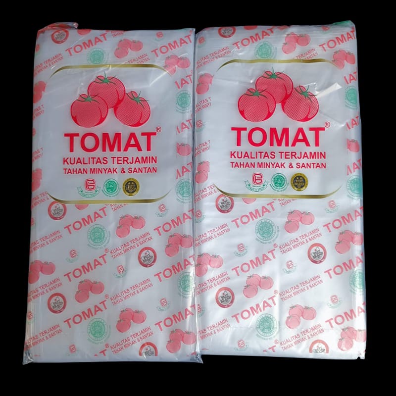 Plastik PE merk TOMAT uk 15X30 / Plastik Bening Murah / Plastik Es Mambo / Plastik Es gula minyak/Kantong Plastik PE, kantong Gula, Plastik ES, plastik kiloan (semua ukuran)