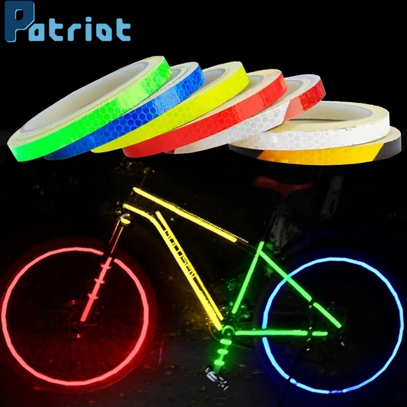 Reflective Tape/ Outdoor Safety Warning Lighting Sticker /Waterproof Bike Reflector Tape for Car, Bicycle, Motorcycle Rim Self-Adhesive DIY Decoration