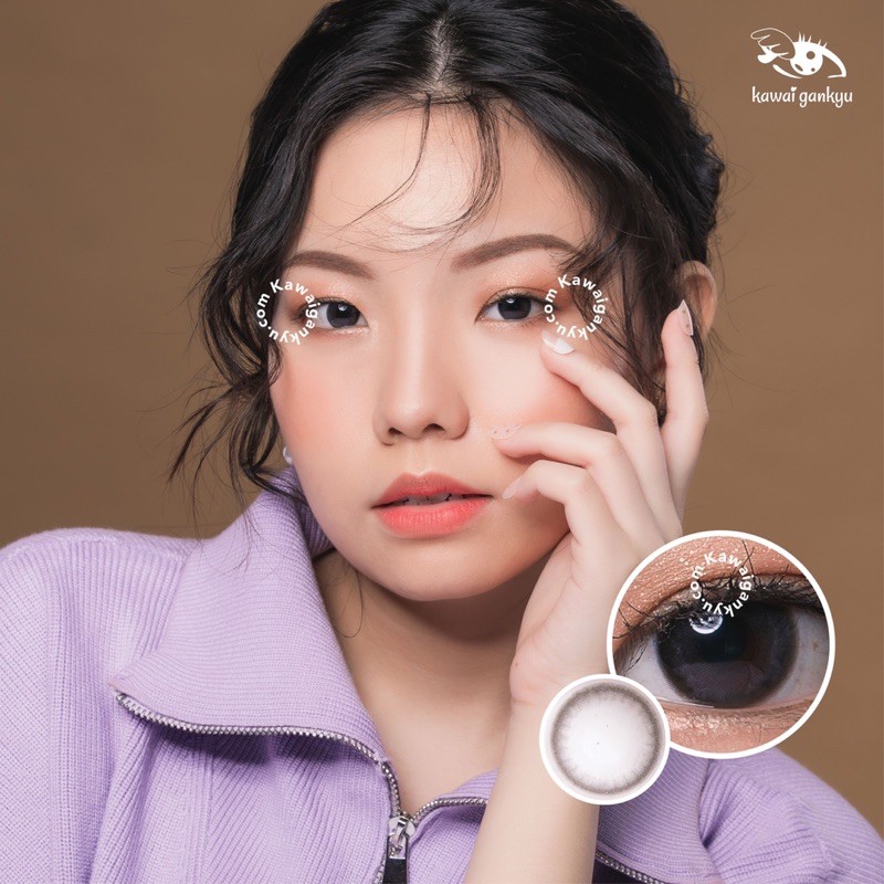 KawaiGankyu Softlens - Kitty kelly gray (1botol)