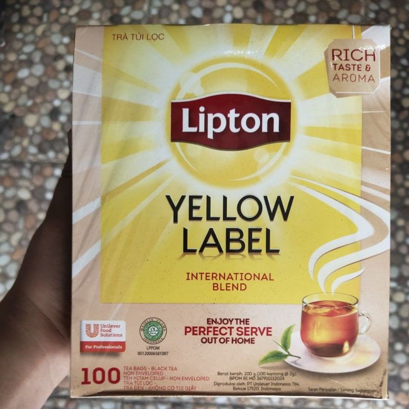 

LIPTON YELLOW LABEL BLACK TEA NON ENVELOPED 100TEA BAGS