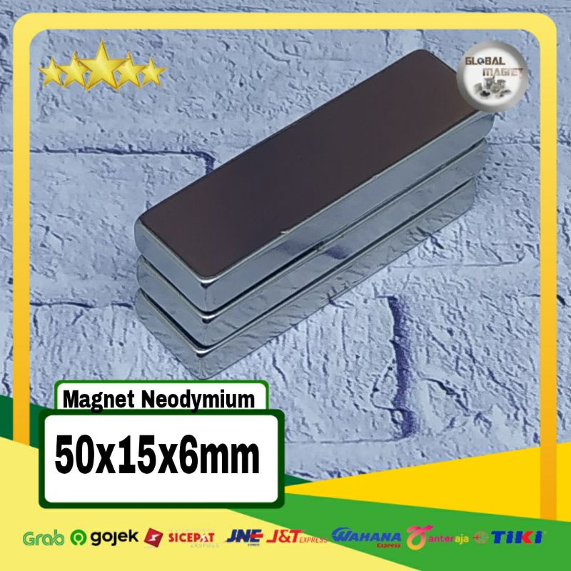 Magnet Neodymium / Magnet Persegi 50x15x6mm