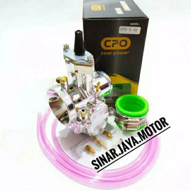 CPO Carburetor Karburator Pwk 34 B-racing Power Jet Plus Pj Mj Jarum Intake Warna Chrom