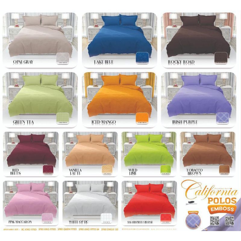 Sprei king Rumbai California Polos Emboss 180x200 B4