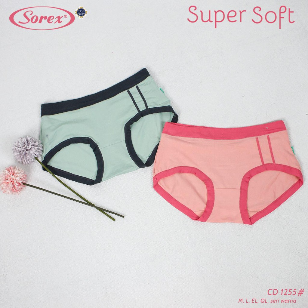 CD CELANA DALAM WANITA SOREX 1255 SUPERSOFT KARET BESAR BESTSELLER BASIC PILIH WARNA