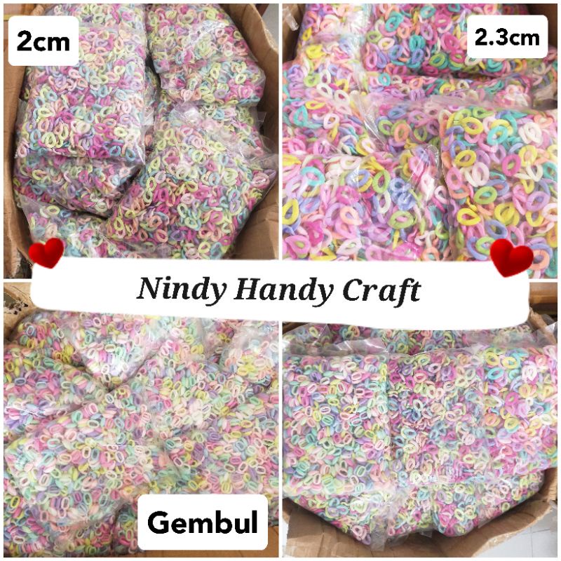 Grosir Rantai Plastik Warna 2.3cm Per Pon - Rantai Plastik Pipih - Manik Manik Rantai Gembul