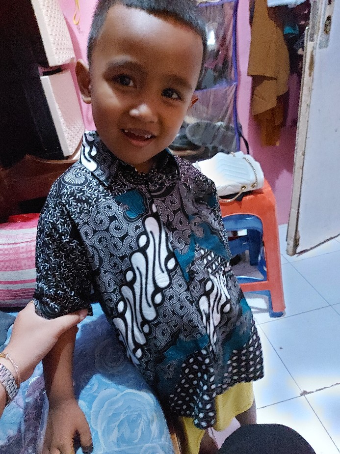 Baju Batik Anak Cowo Kemeja Lengan Pendek