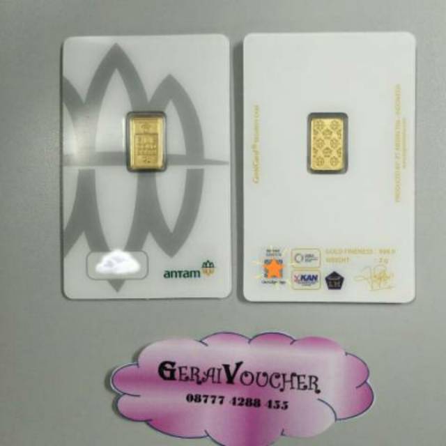 Logam Mulia 2 Gram, Emas 2 Gram, ANTAM, Kemasan Certieye terbaru 2019, ASLI