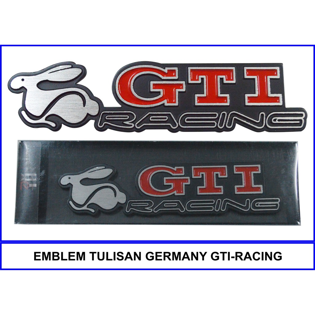 EMBLEM TULISAN GERMANY GTI RACING