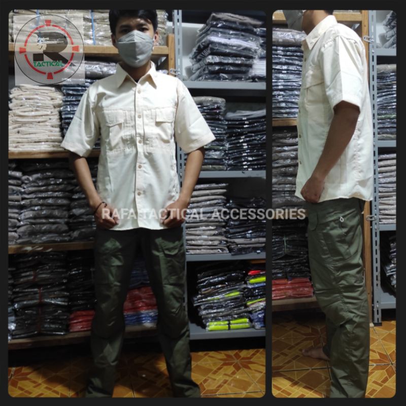 Setelan Seragam Satpol PP Cream / Seragam Satgas Pol PP