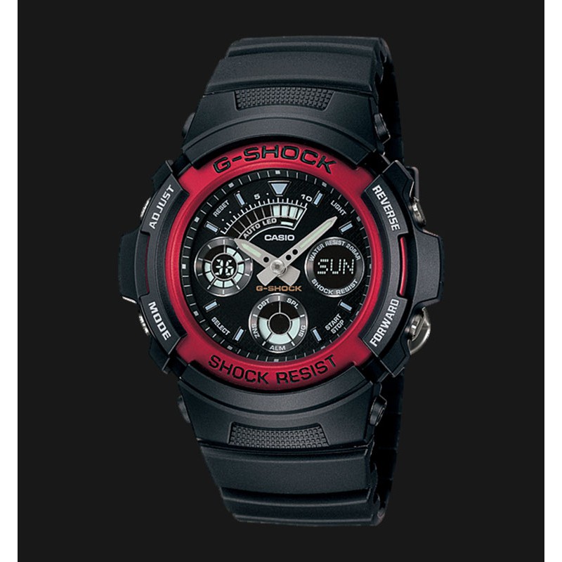 Casio G Shock Aw 591 4adr Men Black Digital Analog Shopee Indonesia