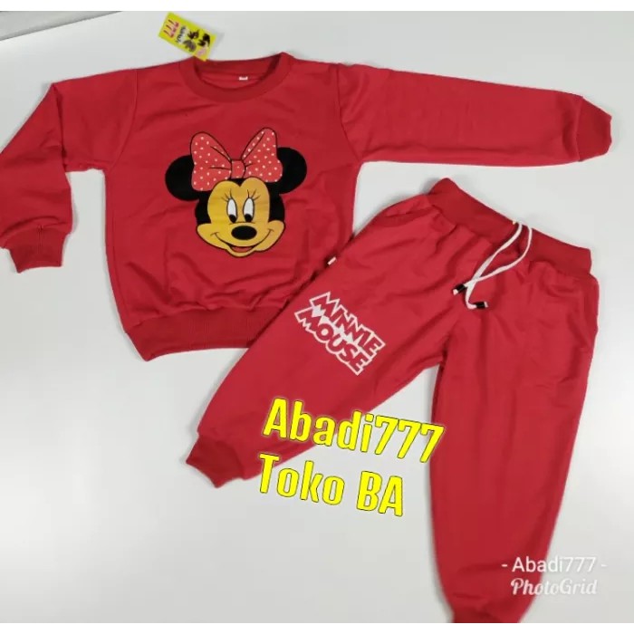 setelan sweater anak micky mouse