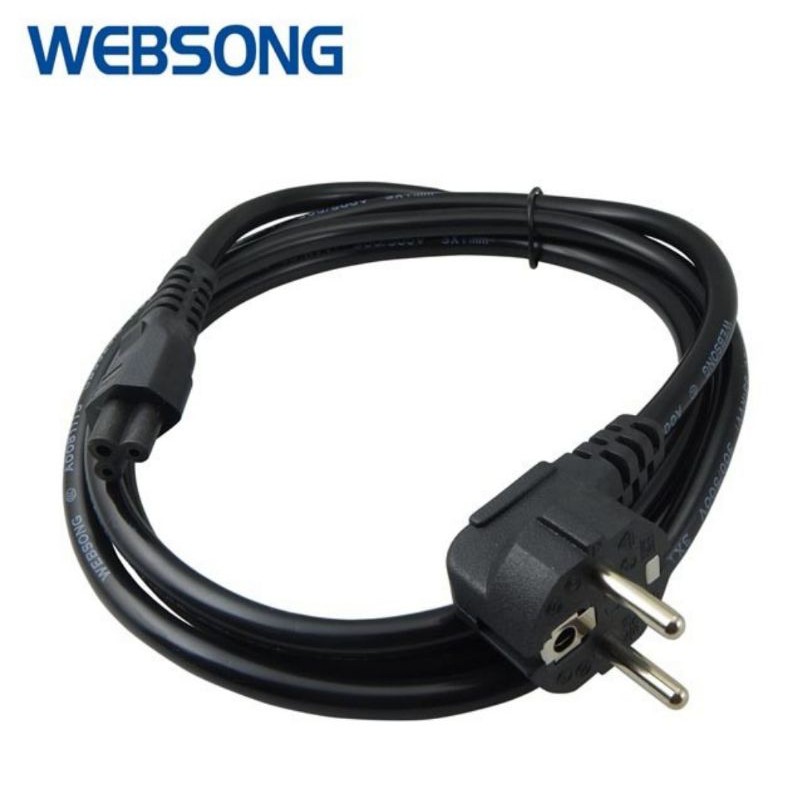 Kabel Power 3 Pin Laptop 1.8M 3M 5M 0.15x1mm OD7.0 1000watt WEBSONG