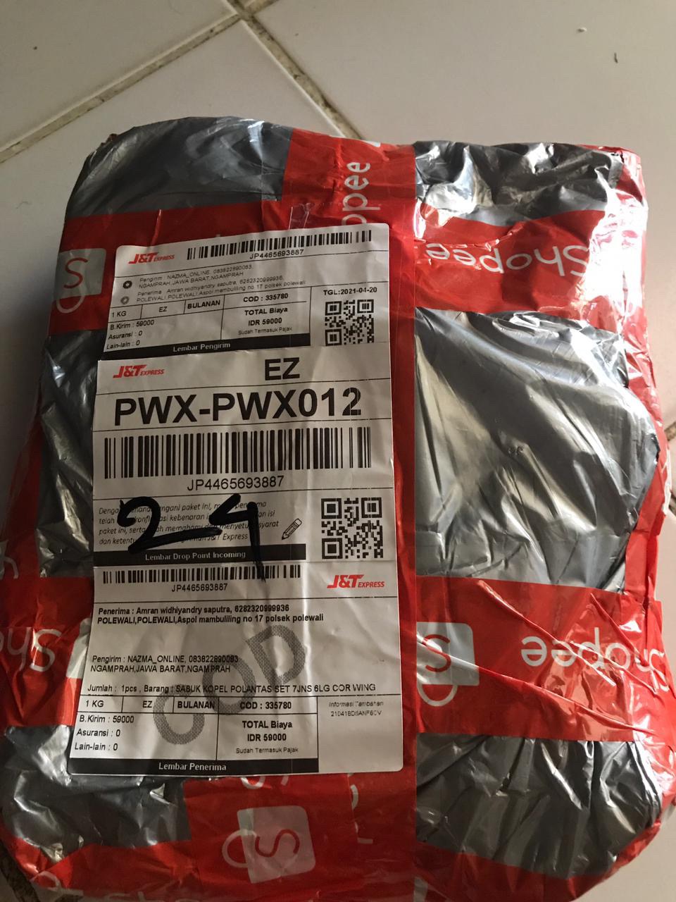 Sabuk Kopel Polantas Set 7jns 6lg Cor Wing Silver