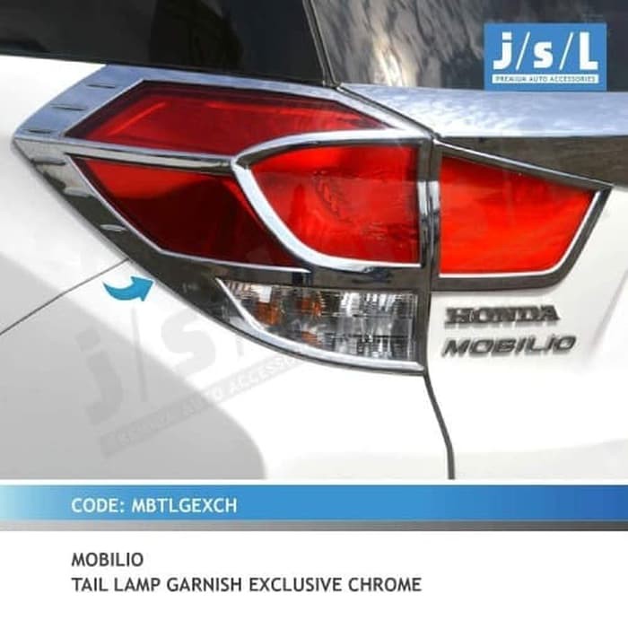 Garnis Lampu Belakang Mobilio Exclusive Chrome