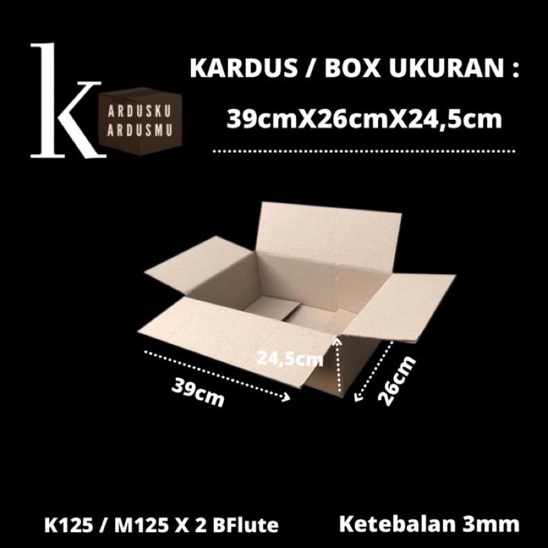 

KARDUS POLOS / KARTON BOX UK 39 x 26 x 24,5cm