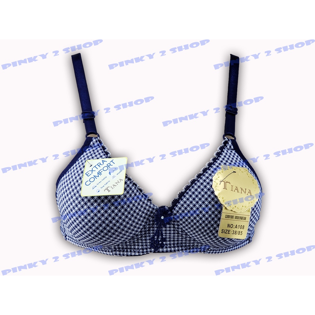 BRA BH BUSA TIPIS FULL MOTIF KOTAK-KOTAK SIZE 34-40 KAIT 2
