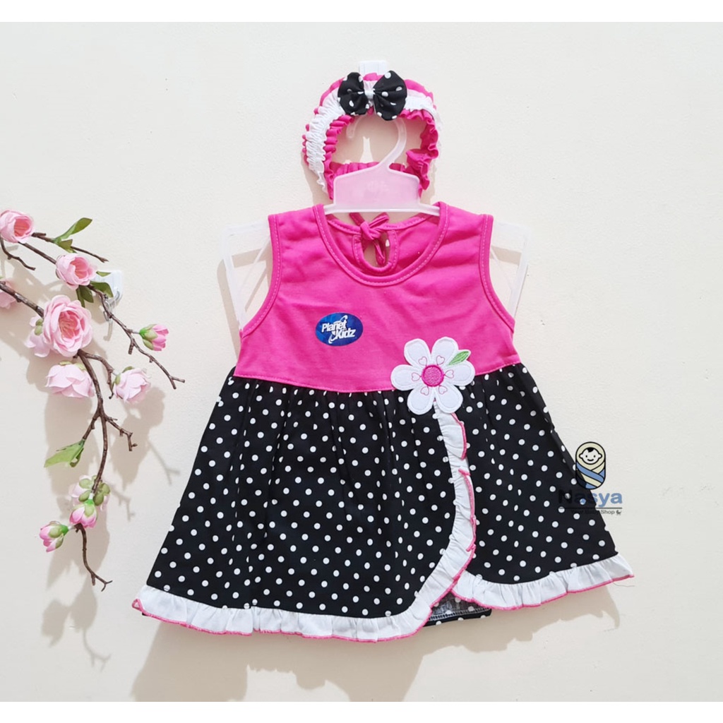 [P-035] Dress Bayi Terbaru / dress anak bergambar (0-6 bulan) - kodosan