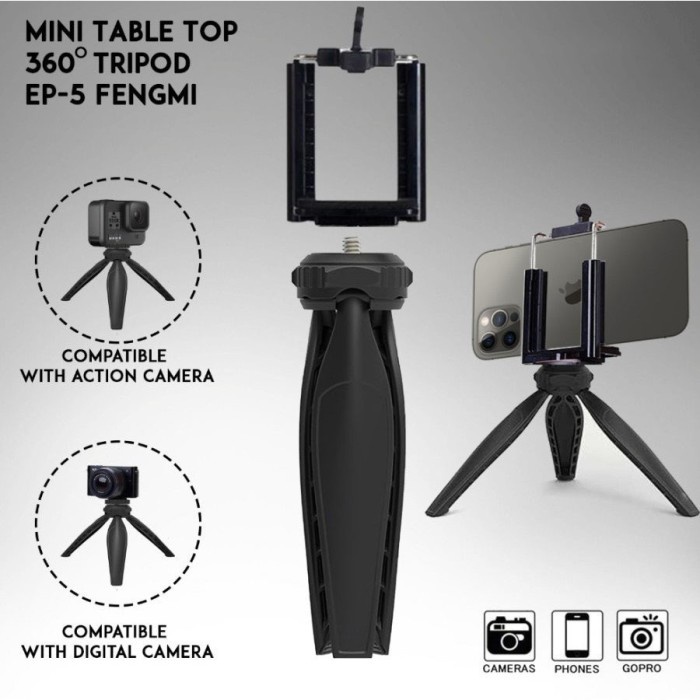 TRIPOD MINI STAND EP5 PLUS HOLDER U / MINI TABLE TOP TRIPOD 360 DEGREE