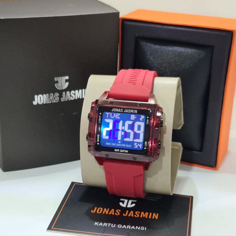 Jam Tangan Wanita Fashion Digital Jonas Jasmin 5315 Rubber Original