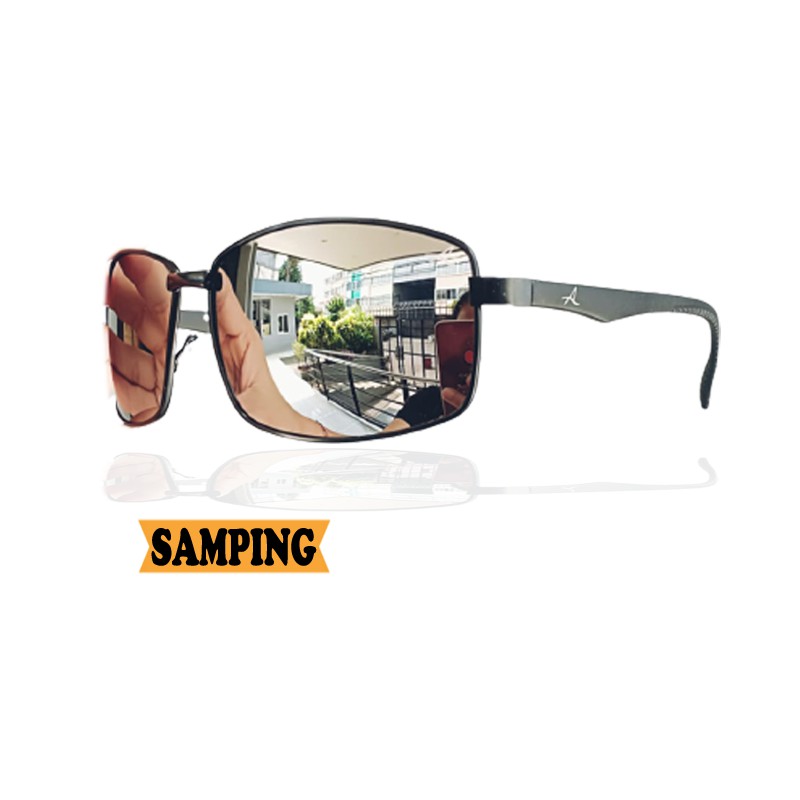 Bayar di Tempat Kacamata Hitam Unisex Korean Desgin Retro lensa mirror Sunglasses Women/Men kaca mat